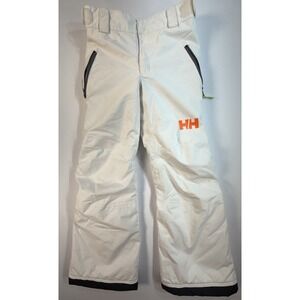Helly Hansen Ski Snow Pants Youth 140 10 White Waterproof Winter HH